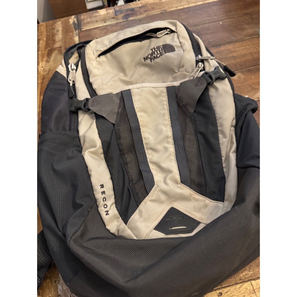 The North Face Recon Backpack Grey and Black Hiking School Laptop Daypack